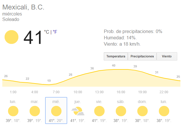 clima mexicali