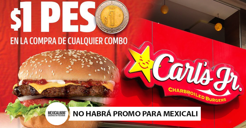 carls jr 1 peso 2020